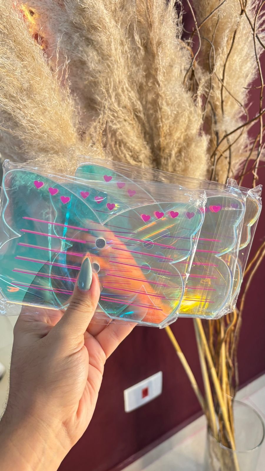 Placa Suporte Acrílico Borboleta para Extensão de Cílios